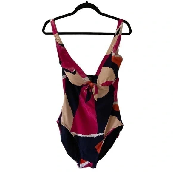 NWT DKNY Halter One Piece Swimsuit Abstract Print - Picture 7 of 14